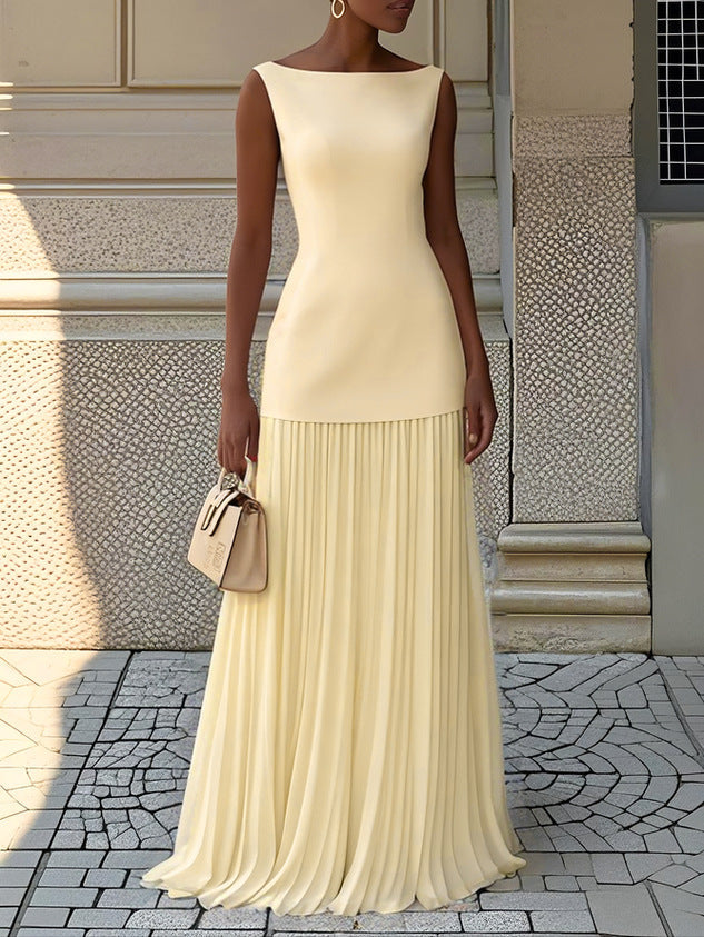 Celeste | Elegant Pleated Maxi Dress