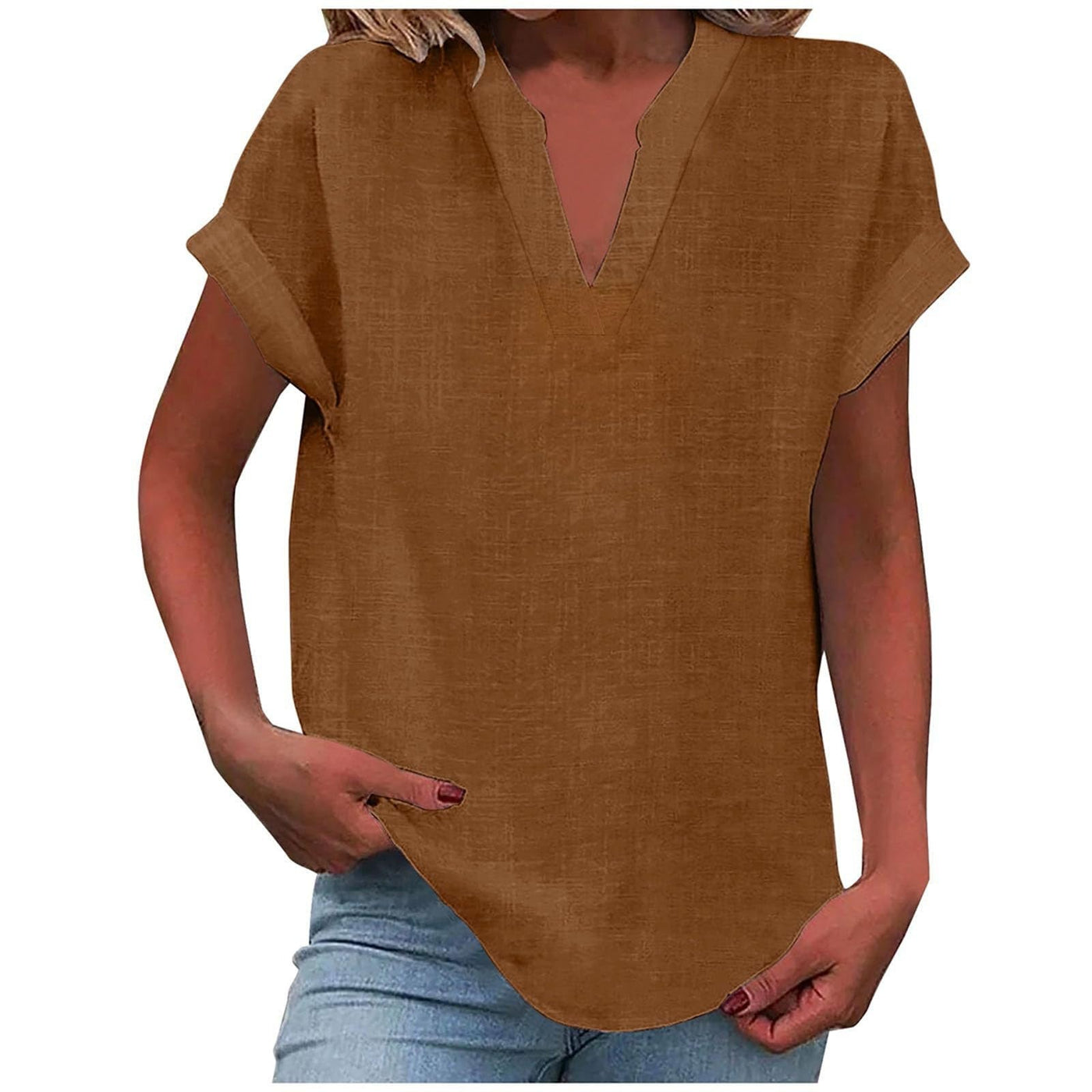 Xavina™ | Relaxed V-Neck Blouse