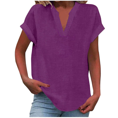 Xavina™ | Relaxed V-Neck Blouse