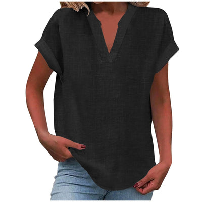 Xavina™ | Relaxed V-Neck Blouse
