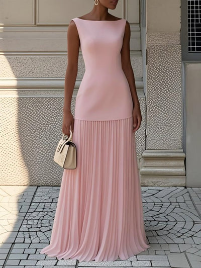 Celeste | Elegant Pleated Maxi Dress