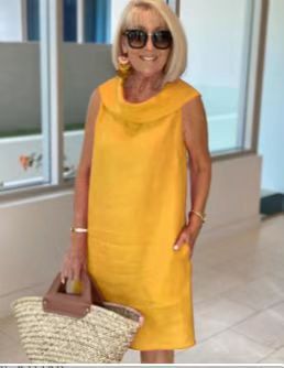 Greer | Draped Neck Shift Dress