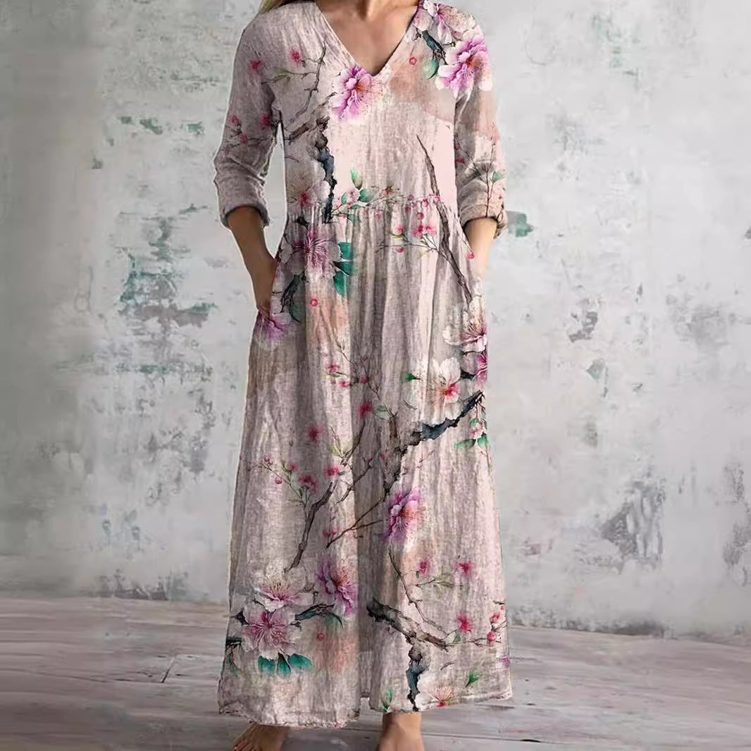 Cassandra™ | Floral V-Neck Summer Dress