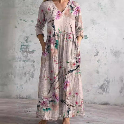 Cassandra™ | Floral V-Neck Summer Dress