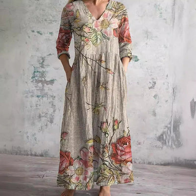 Cassandra™ | Floral V-Neck Summer Dress