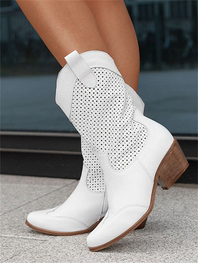 Fenja | Perforated Western Boots