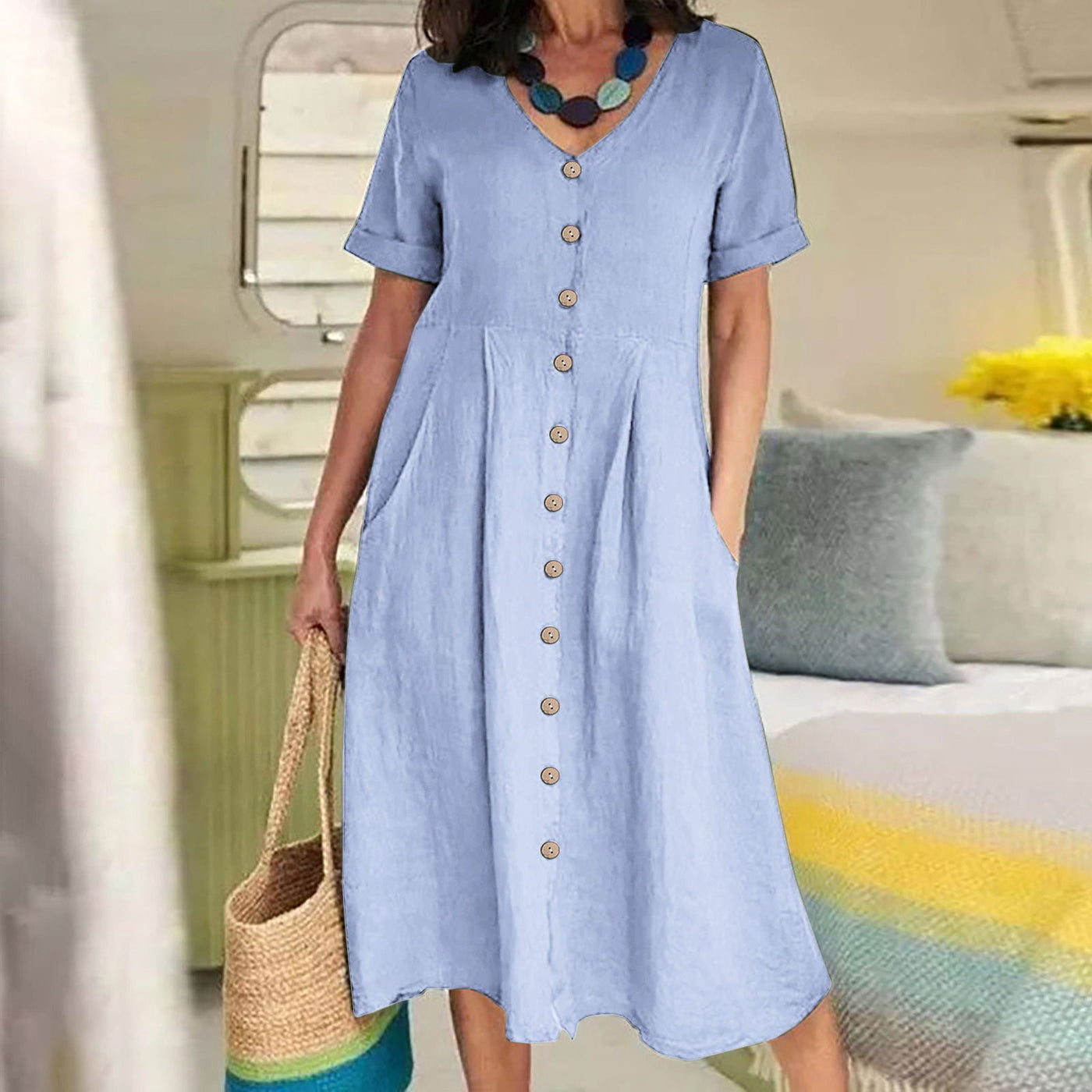 Harper | Everyday Pocket Button Dress