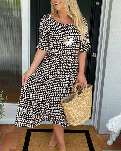 Blythea | Relaxed Tiered Midi Dress