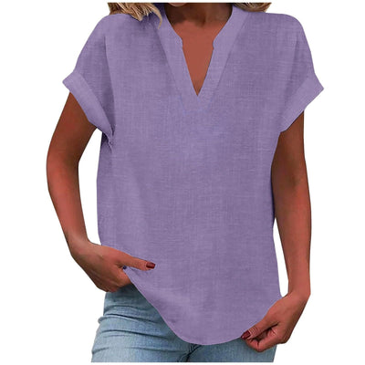 Xavina™ | Relaxed V-Neck Blouse