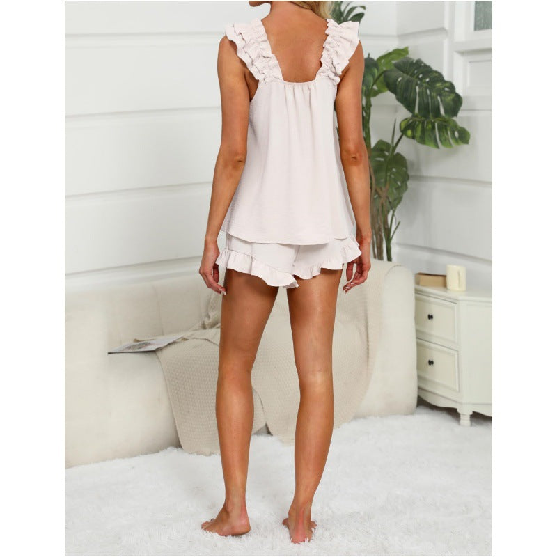 Phoebe | Ruffle Trim Lounge Set
