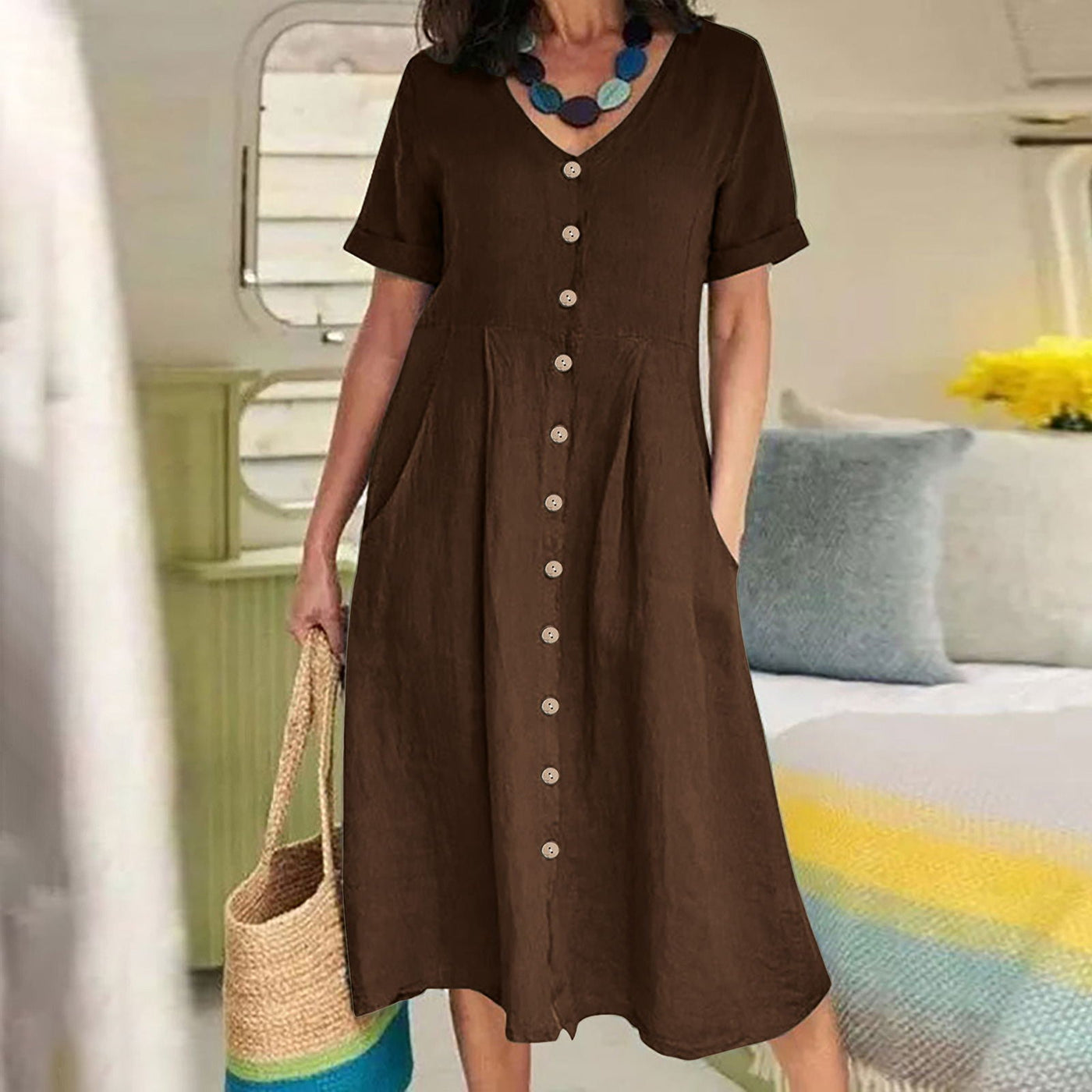 Harper | Everyday Pocket Button Dress