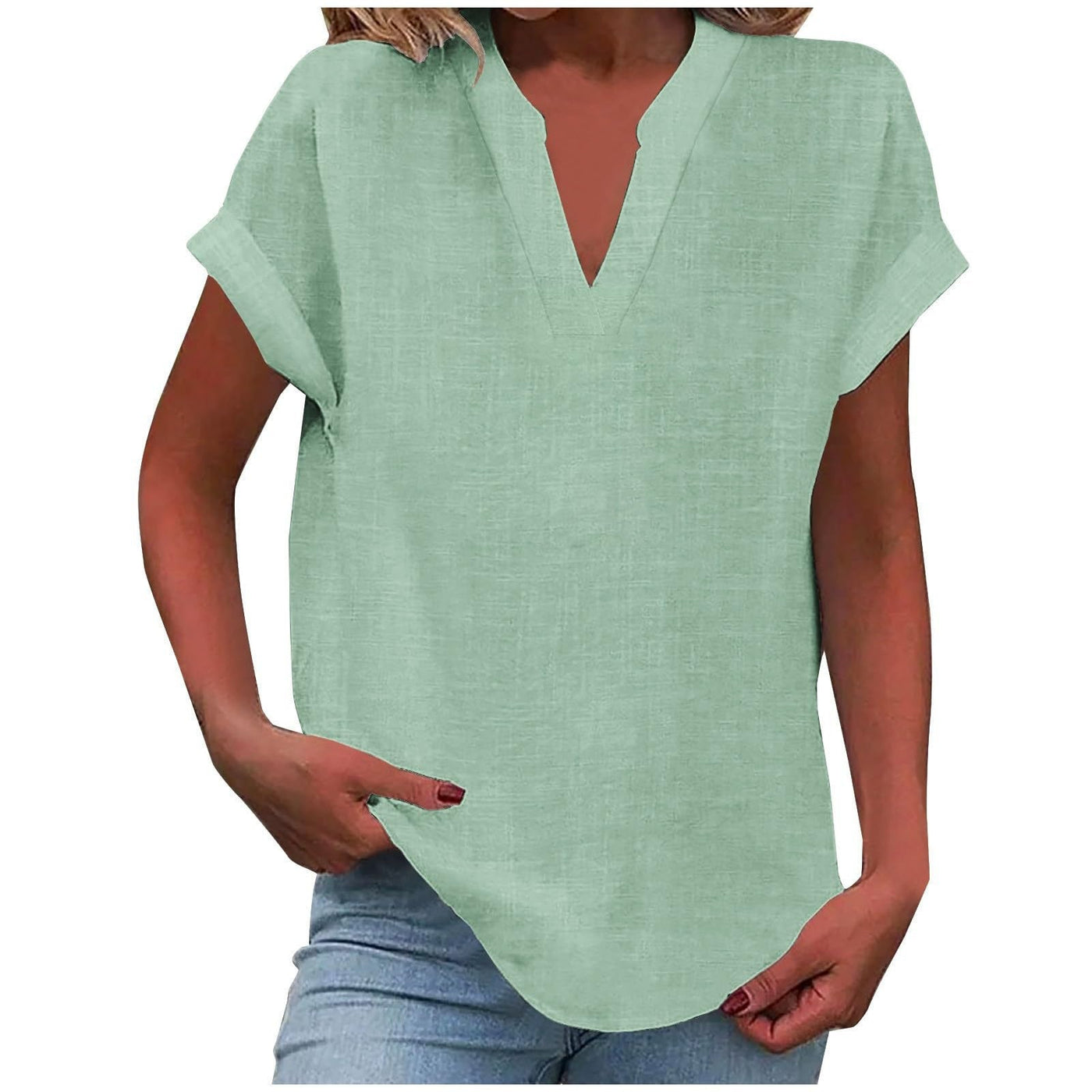 Xavina™ | Relaxed V-Neck Blouse