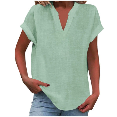 Xavina™ | Relaxed V-Neck Blouse