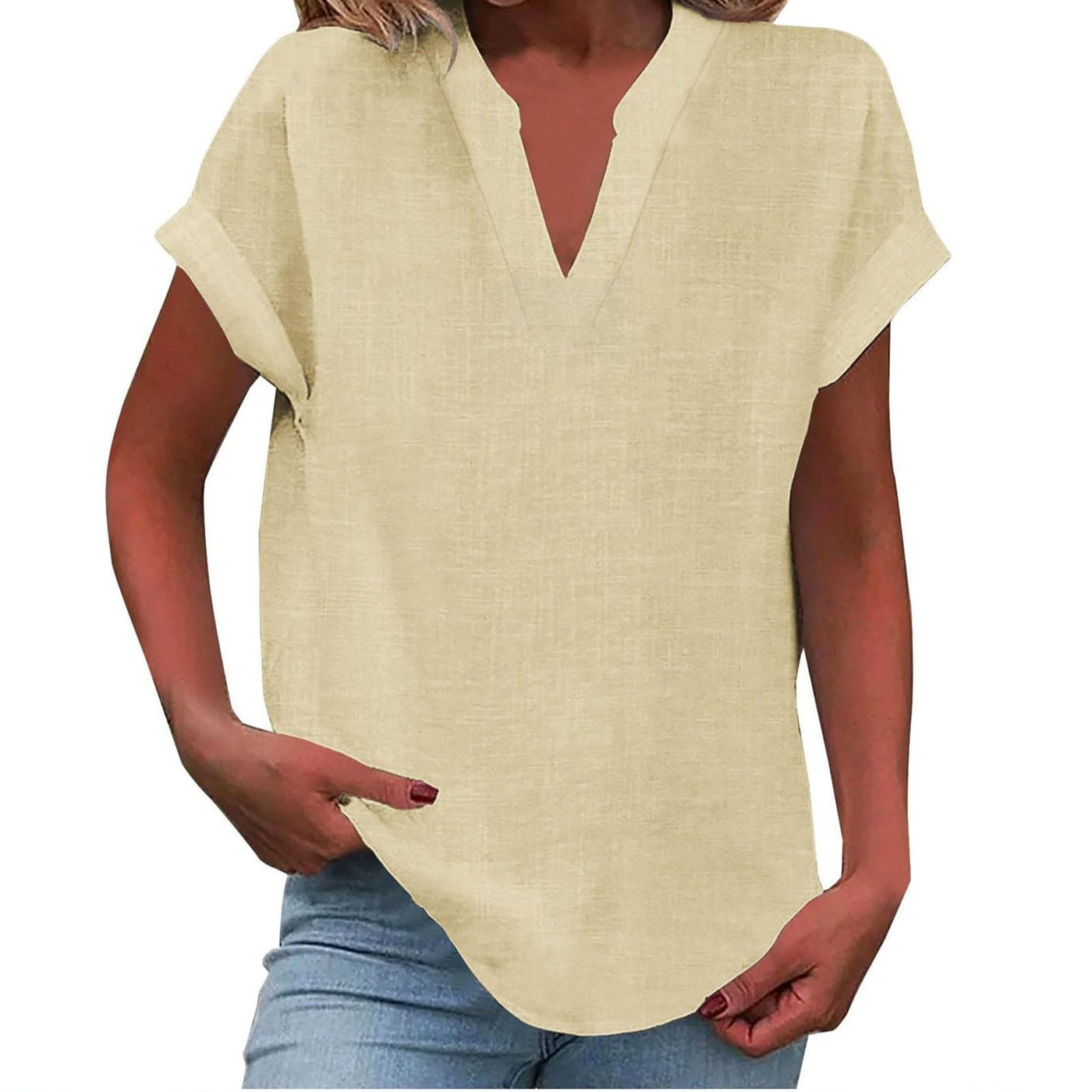 Xavina™ | Relaxed V-Neck Blouse