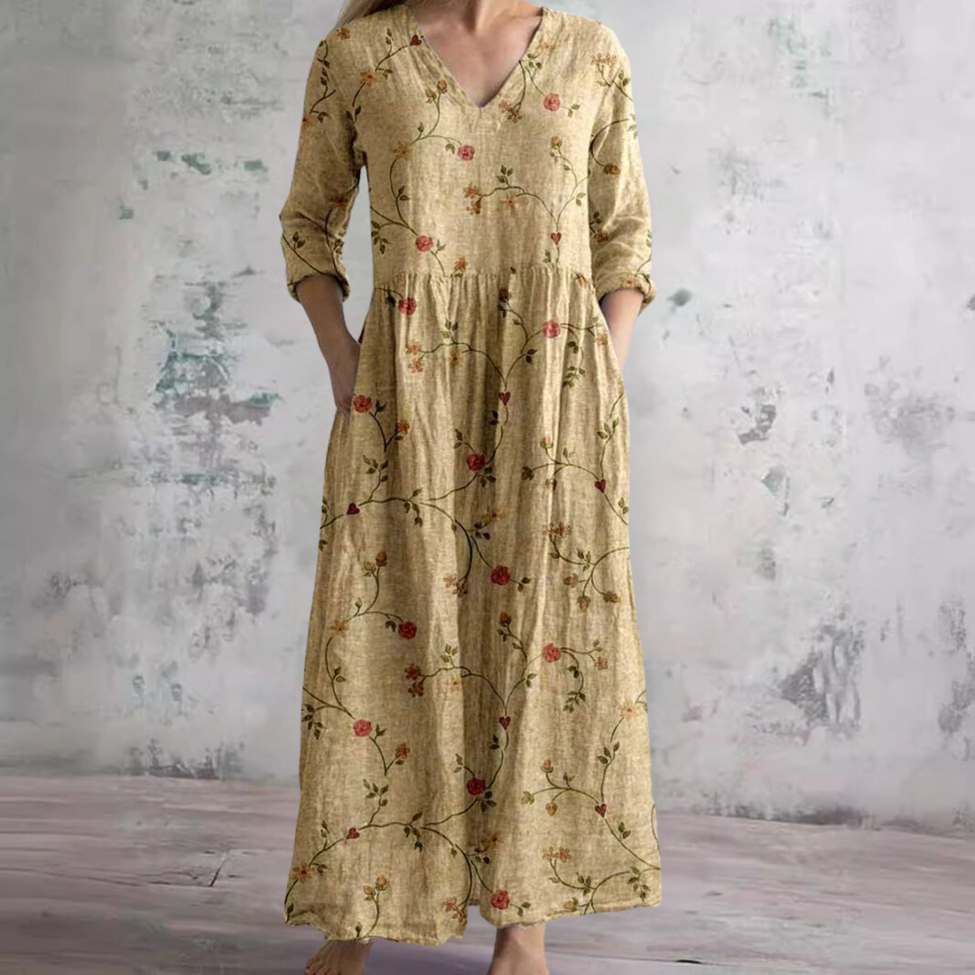 Cassandra™ | Floral V-Neck Summer Dress