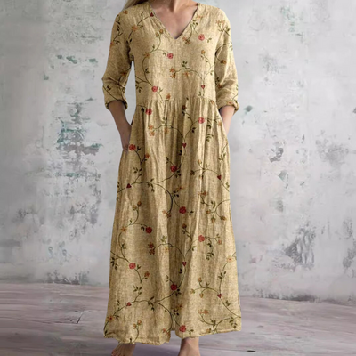 Cassandra™ | Floral V-Neck Summer Dress