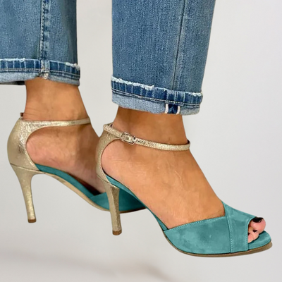 LIV | PEEP-TOE HEELS WITH HIGH HEEL, STRAP, AND CLOSURE