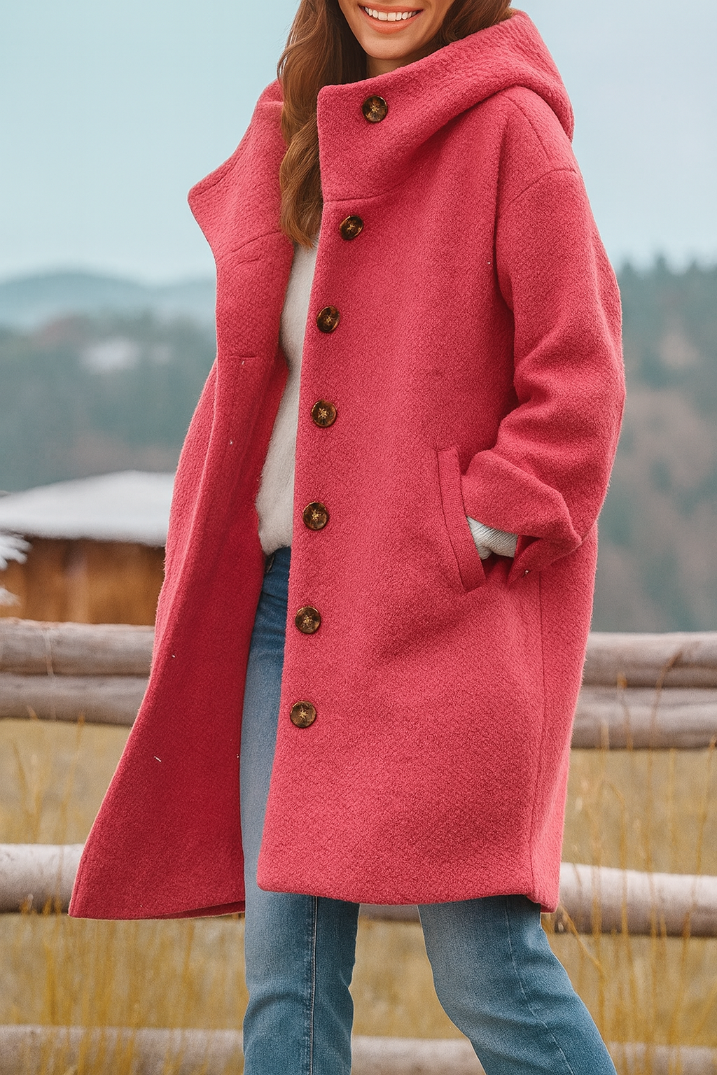 Leah | Cozy Mid-Length Coat