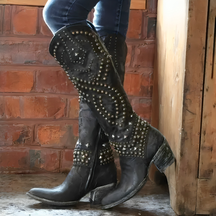 Mary | Timeless Western Knee Boots