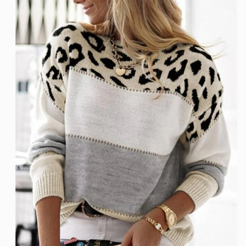 Maribel | Panther Print Winter Sweater