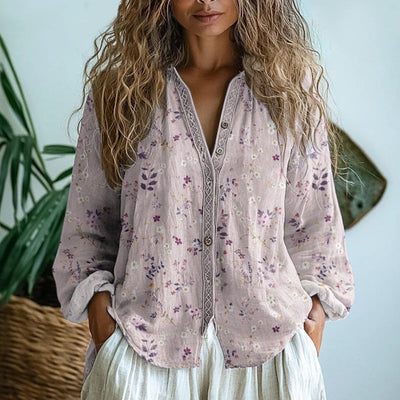 Lillian | Vintage Leaf Blouse