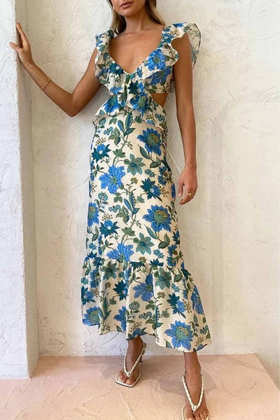 Ariella™ | Dress with Floral Ruffles