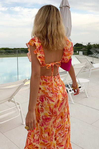 Ariella™ | Dress with Floral Ruffles