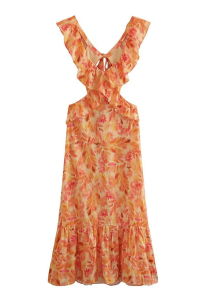 Ariella™ | Dress with Floral Ruffles