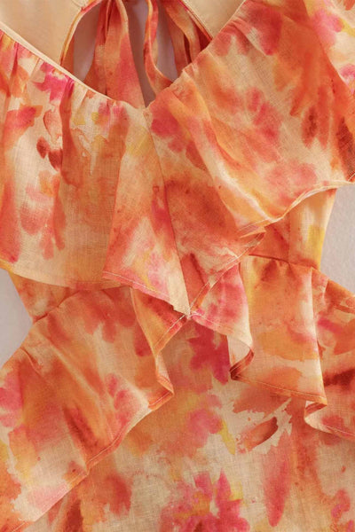Ariella™ | Dress with Floral Ruffles
