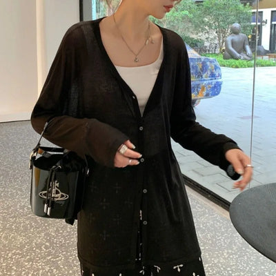 TERRA | DRAPED RELAXED CARDIGAN