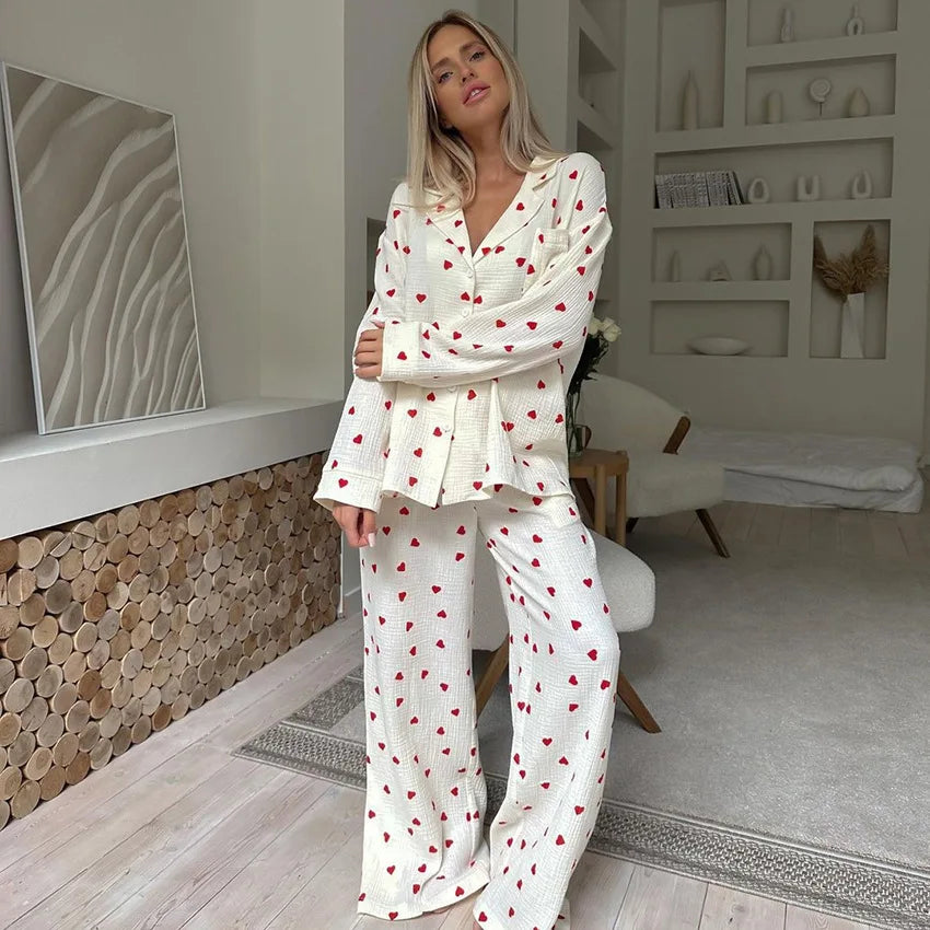 Maura | Heart Pajama Set
