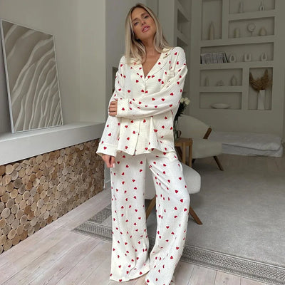 Maura | Heart Pajama Set