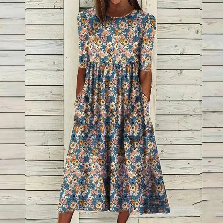 Sophie™ – Floral A-Line Midi Dress