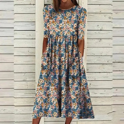 Sophie™ – Floral A-Line Midi Dress