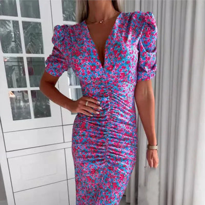 Maya™ | Long Summer Dress with Deep V-Neck