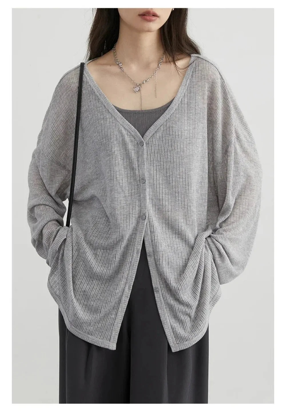 TERRA | DRAPED RELAXED CARDIGAN