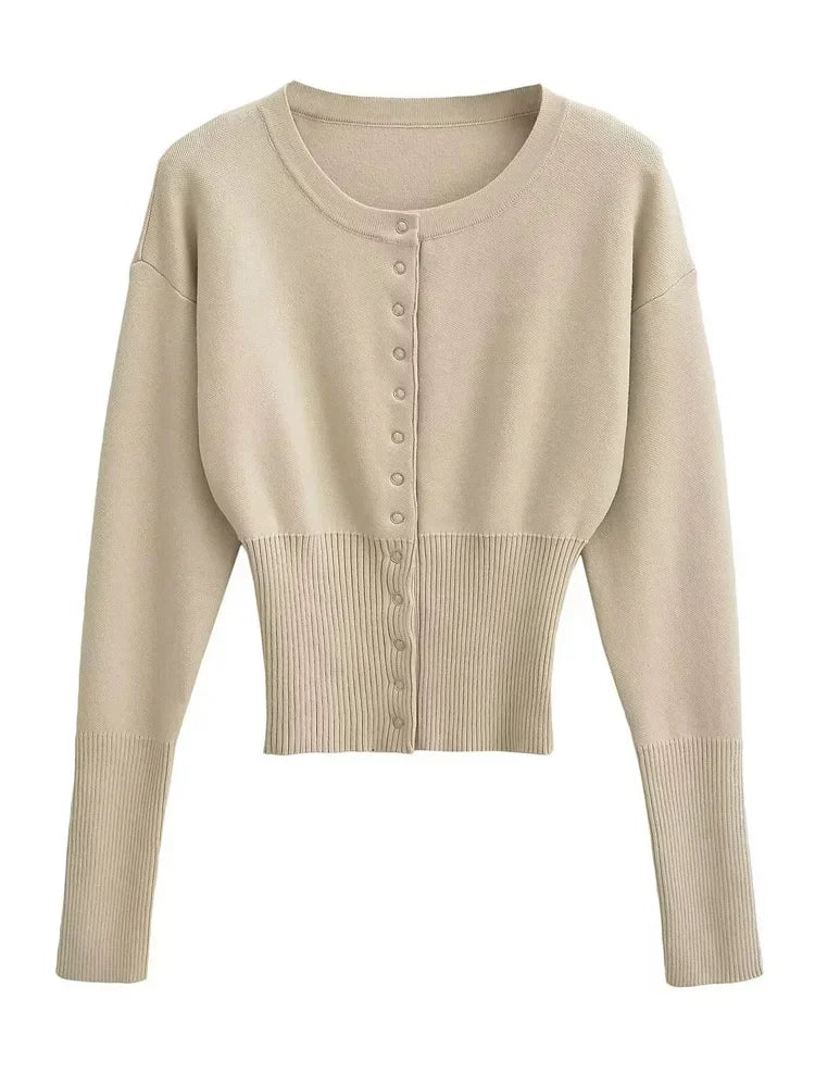 KALLA | FITTED CREW CARDIGAN