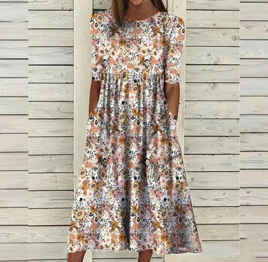 Sophie™ – Floral A-Line Midi Dress