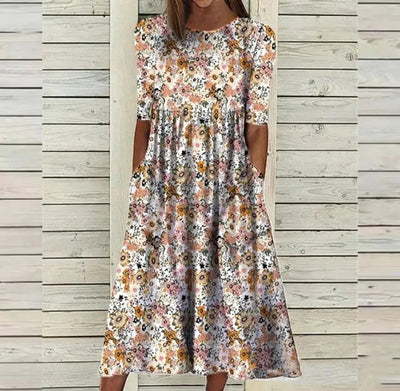 Sophie™ – Floral A-Line Midi Dress