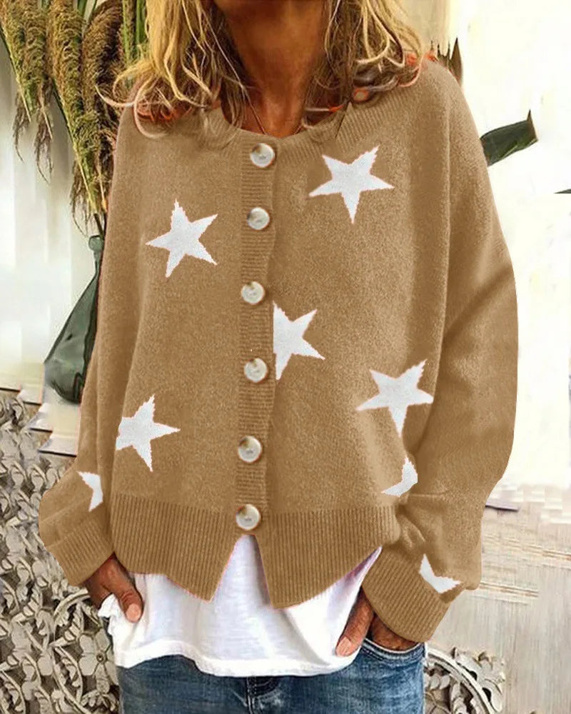 GABRIELLE | RELAXED BUTTON CARDIGAN
