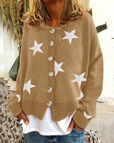 GABRIELLE | RELAXED BUTTON CARDIGAN