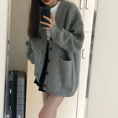 LARK | OVERSIZED BUTTON CARDIGAN