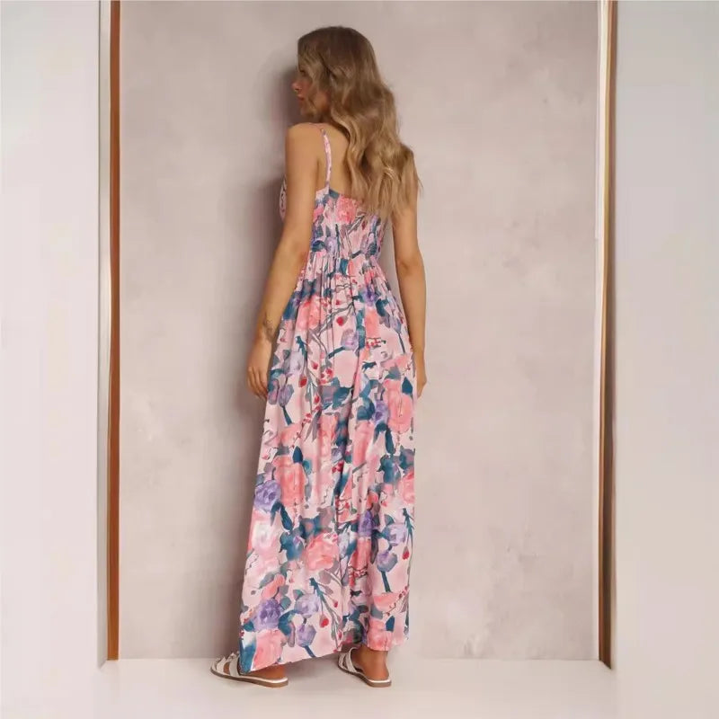 Alina™ – V-Neck Maxi Dress
