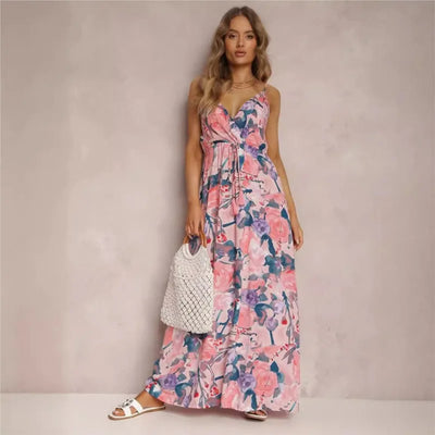 Alina™ – V-Neck Maxi Dress