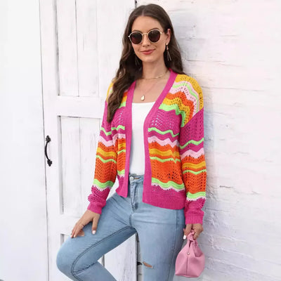BRONYA | COLORWAVE KNIT CARDIGAN