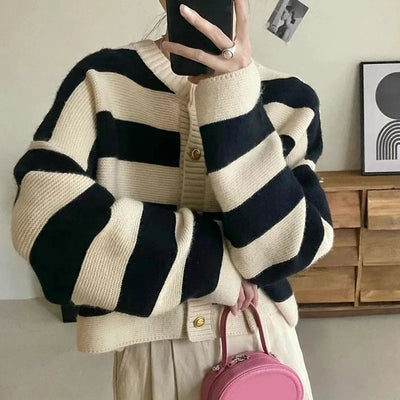 AZELLE | BOLD STRIPE CARDIGAN
