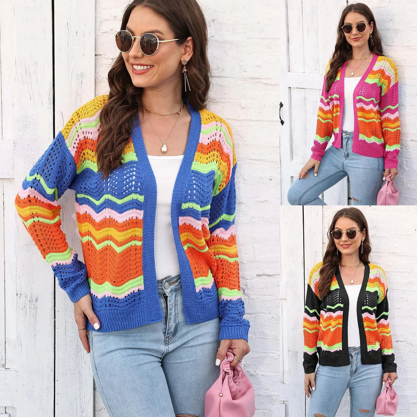 BRONYA | COLORWAVE KNIT CARDIGAN