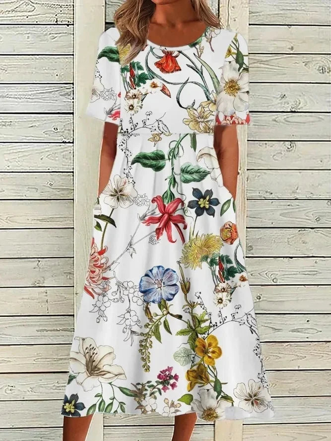 Sophie™ – Floral A-Line Midi Dress