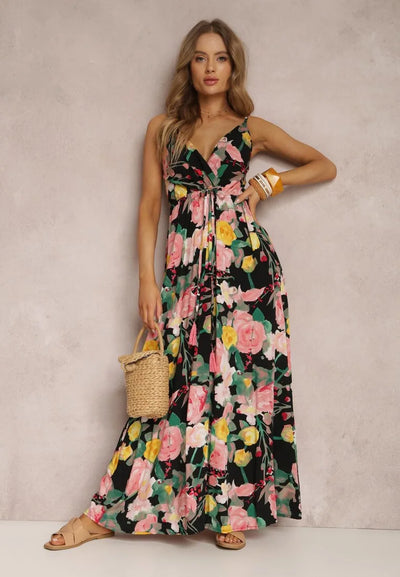 Alina™ – V-Neck Maxi Dress