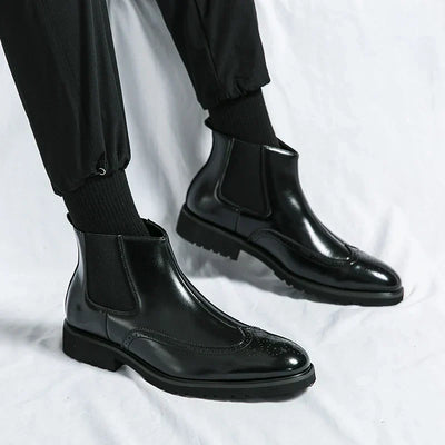 Dwight | Faux Leather Chelsea Boots